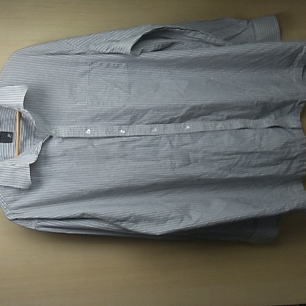 J. Ferrar Men's 3XLT 19-19.5 inches Black, gray, white Button up Work Shirt
